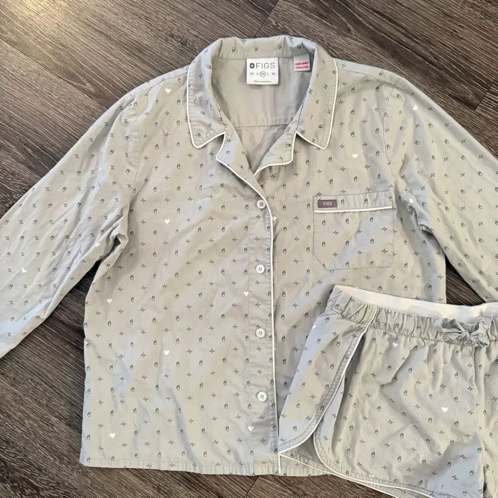 Figs Heart Pajamas